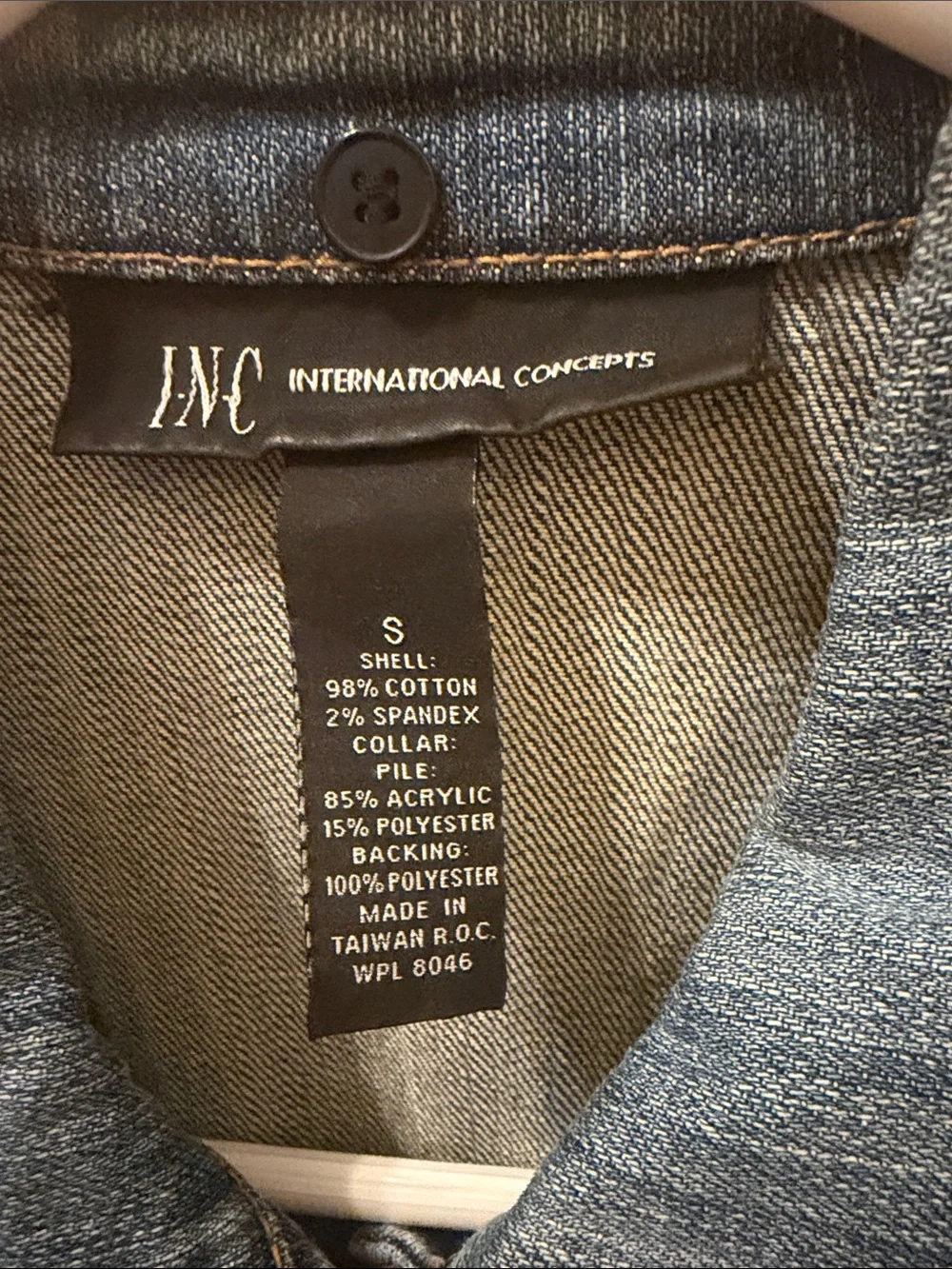 INC International Concepts Medium Blue Denim Trucker Jacket